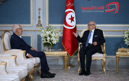 رئيس الجمهورية يستقبل رئيس حركة النهضة راشد الغنوشي